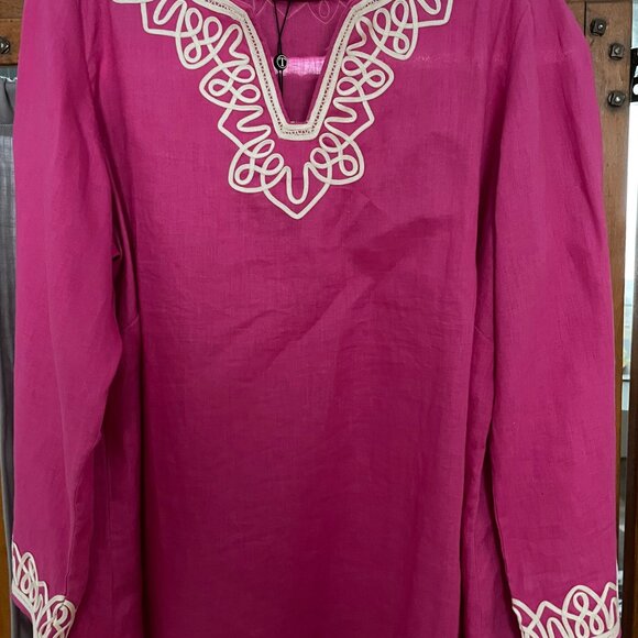 NWT Talbot's Woman Petites Embroidered Linen Top 2Xp - Picture 3 of 3